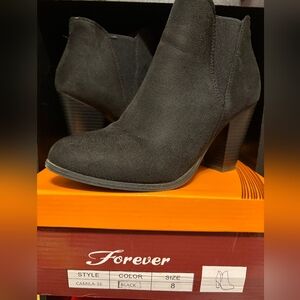 🌸Black Ankle Booties Suede Style